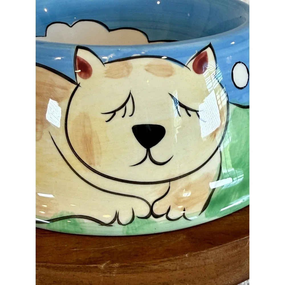 Hausenware Mary Jane Mitchell Ceramic Cat Bowl